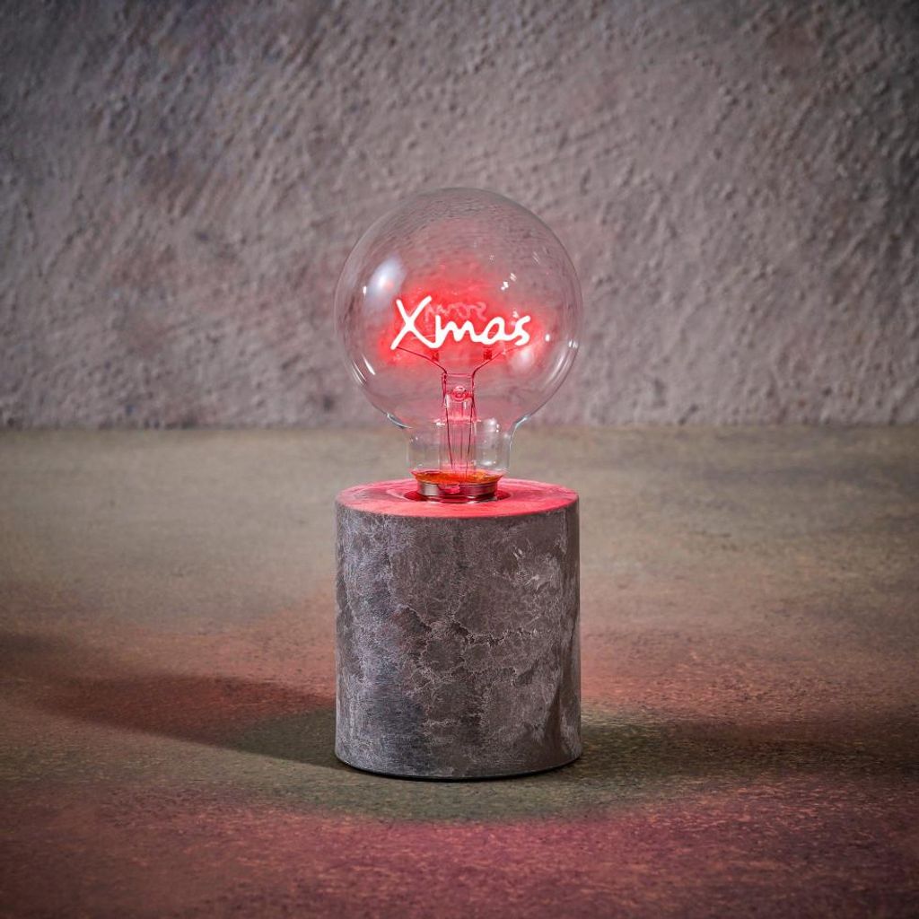 Luca Lighting LED-Dekoleuchte X-MAS batteriebetrieben 18 cm rot