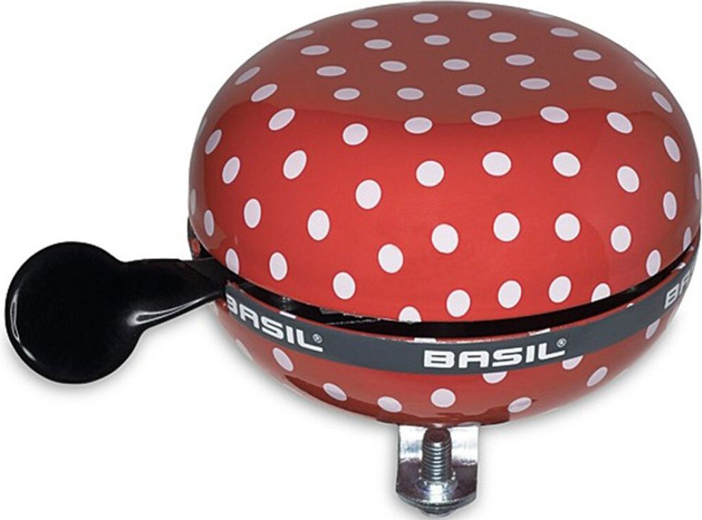 Basil 50396 Campana Ding-Dong a pois, Ø 80 mm, rosso/bianco Immagine del prodotto 