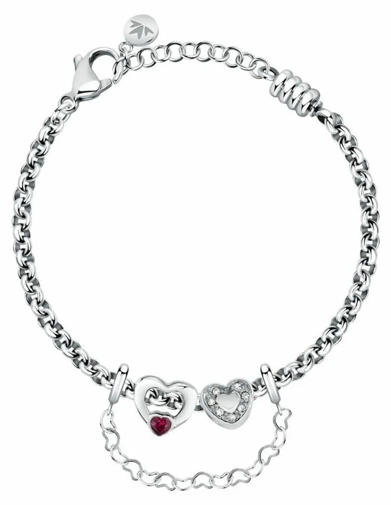 Bracelet en acier inoxydable cœurs anti-ternissement SCZ1420