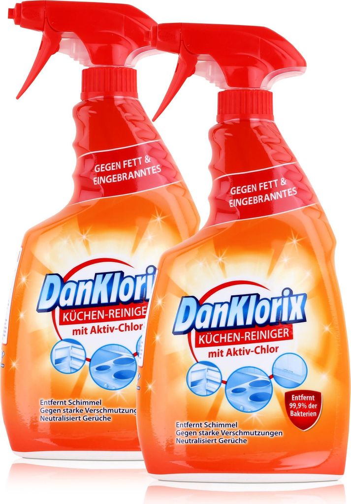 DanKlorix Küchen-Reiniger 750ml - Mit Aktiv-Chlor (2er Pack)