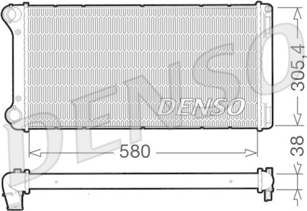 DENSO Kühler, Motorkühlung für Fahrzeuge mit Klimaanlage DRM09103