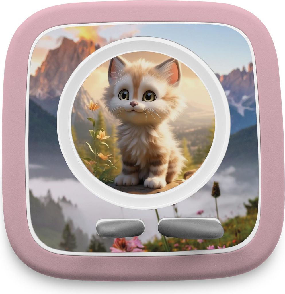 Schutzfolie kompatibel mit Toniebox 2 passgenaue Folie mit Motiv Zubehör selbstklebendes Schutzcover Kratzschutz für Musikbox Y015-48 Süße Katze