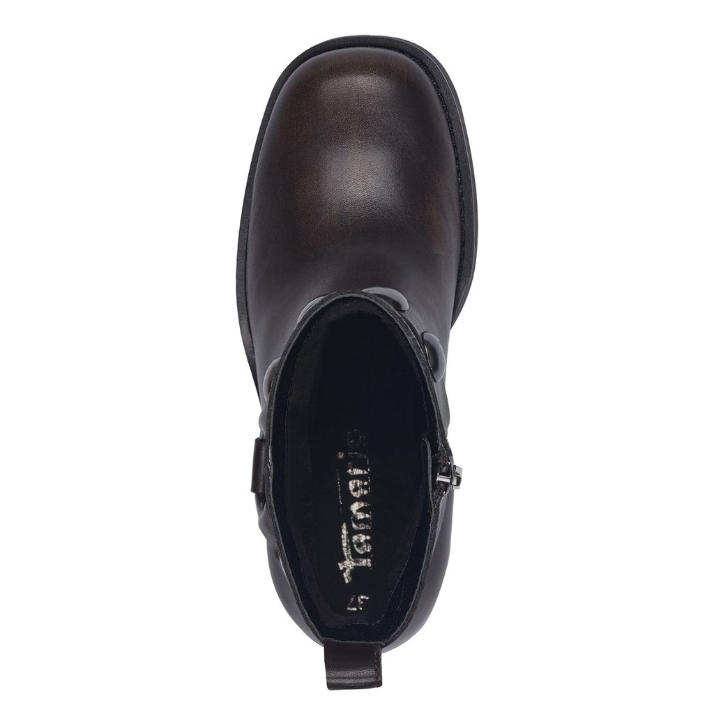 Tamaris Damen Stiefelette Western Cowboy Boot Reißverschluss modisch 1-25023-41, Größe:37 EU, Farbe:Braun