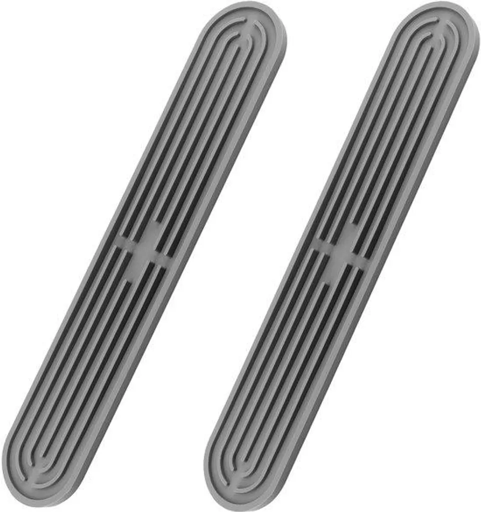 Organisateur d'évier silicone gris 43x7,8 cm lot de 2 pour cuisine et bar