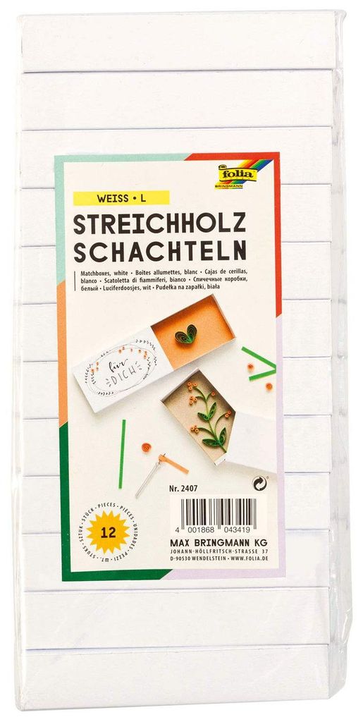 folia 2407 - Škatuľky od zápaliek, veľkosť približne 11 x 6 Obrázok produktu 