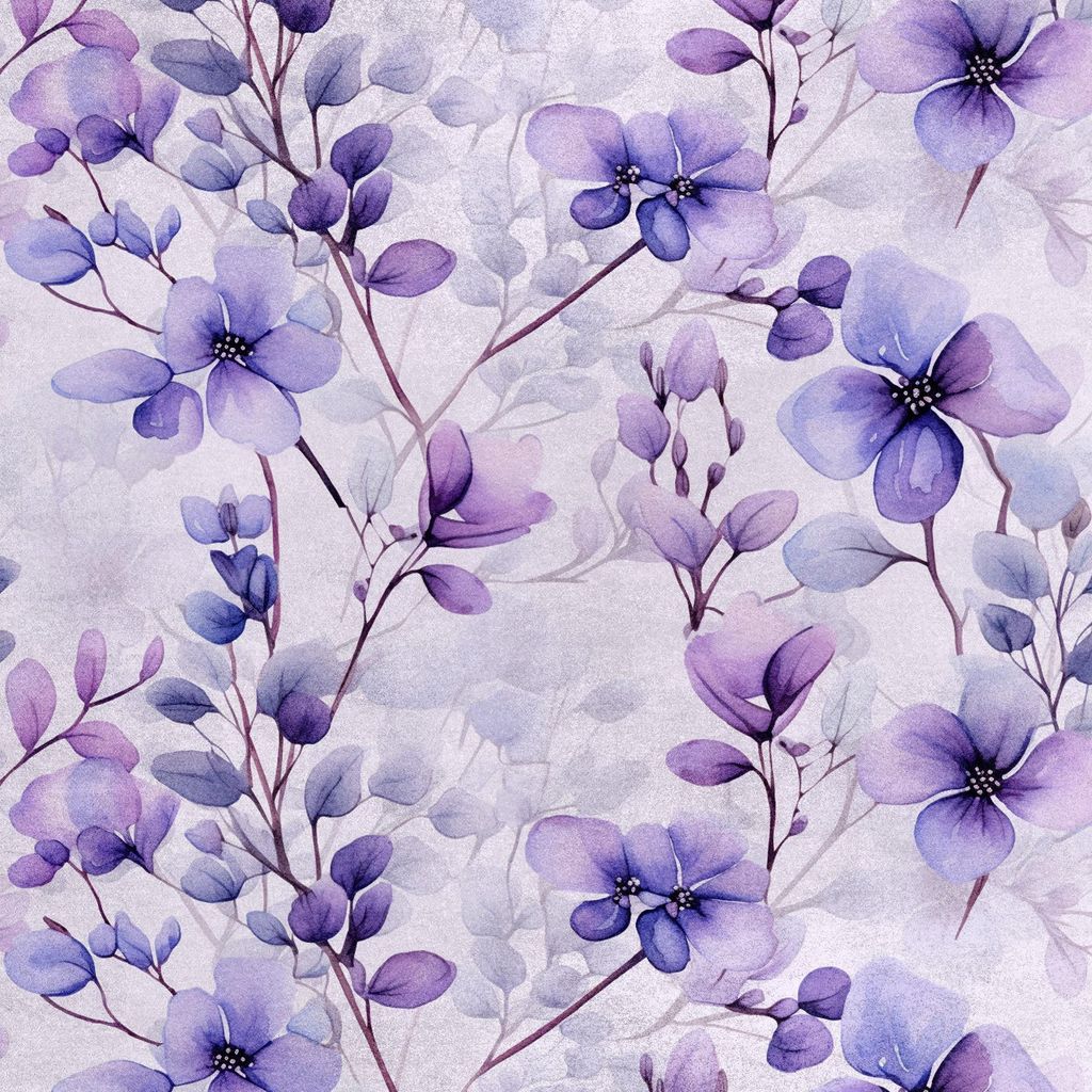 Royal Samt Stoff Polyester Zum Nähen - Motiv Blumen - RDX2635