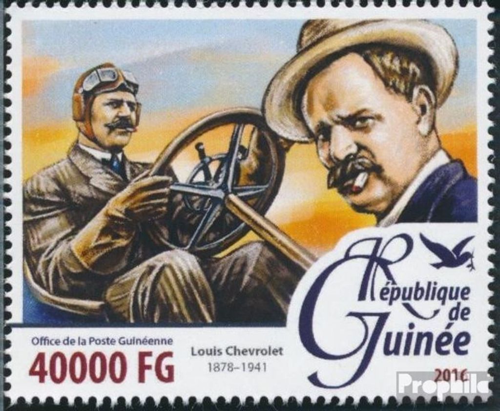 Briefmarken Guinea 2016 Mi 11592 (kompl. Ausgabe) postfrisch Louis Chevrolet