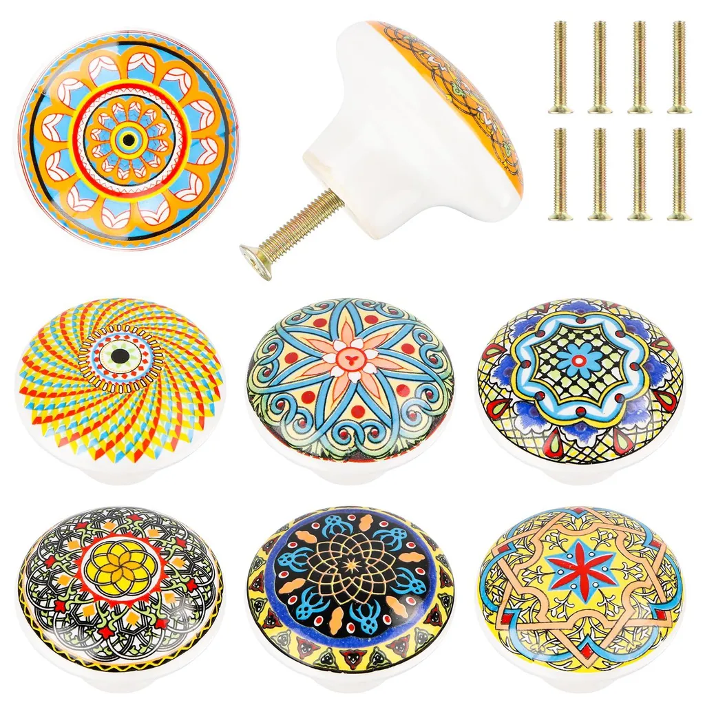 Boutons de buffet en céramique 39mm pour rénovation meuble et placard