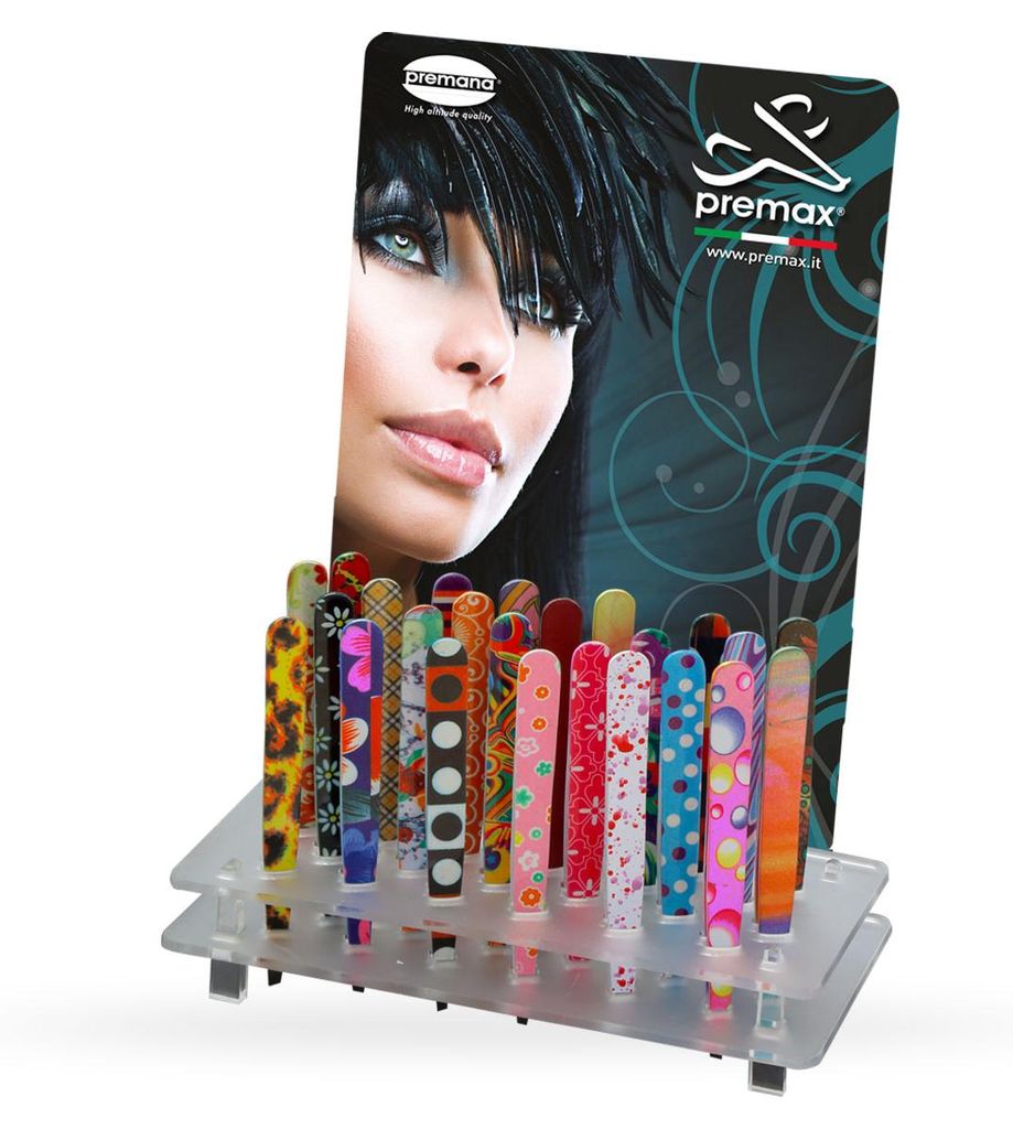 PREMAX Display für Pinzetten 24 Stück in verschiedenen Farben - OMNIA Linie - ACCESSORIES 86264 Multimaterial 15,5 x 8 x 25 cm