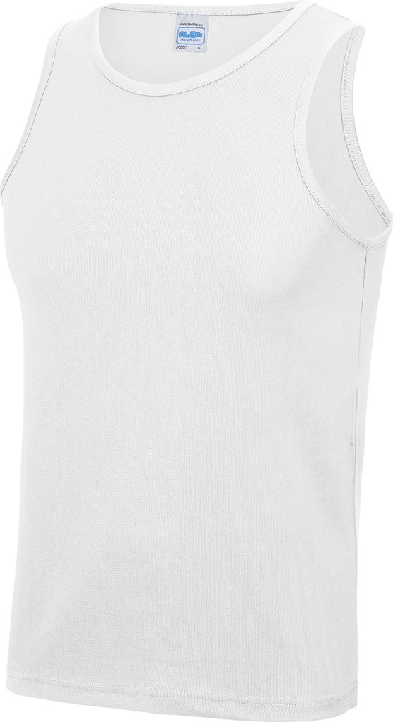 AWDis Just Cool Herren Sport Tank Top Gym RW687 (S) (Schneeweiß)