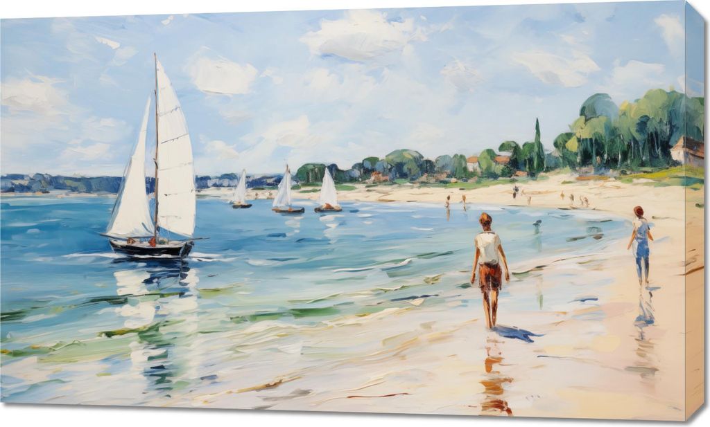 Bild 100x60cm Leben am Ufer