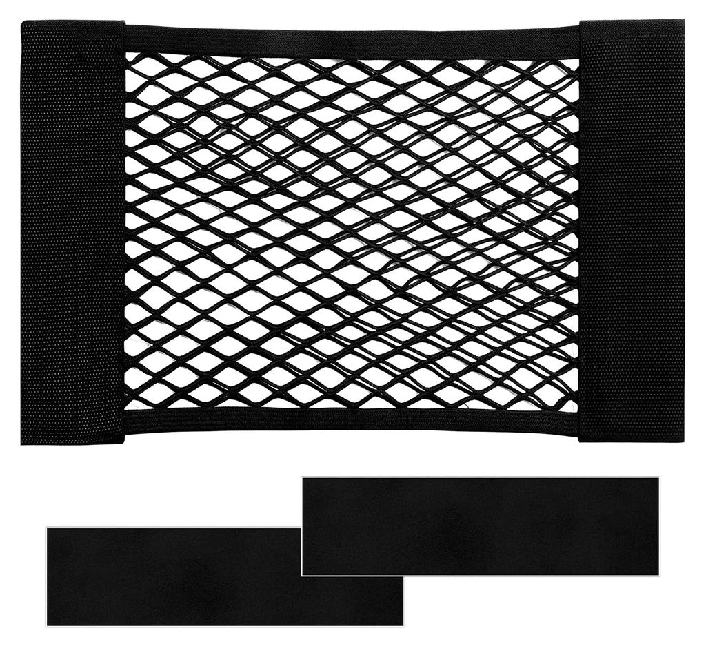 Elastisches Netz für den Kofferraum, Netztasche mit Klettverschluss für die Aufbewahrung im Auto, Universal für Auto/SUV, 40 x 25 cm