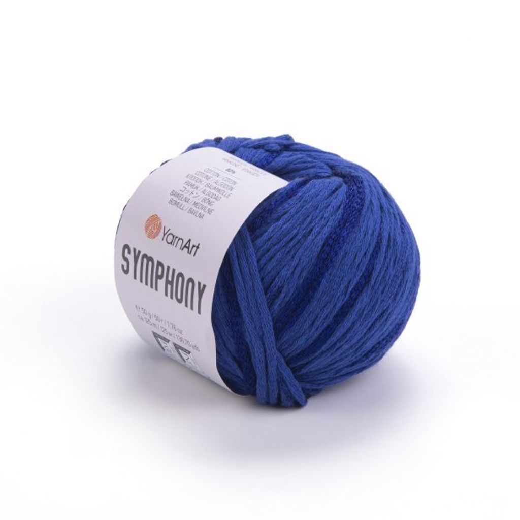 YarnArt Symphony Garn 2110 Saphir 50g: Baumwolle-Viskose, 125m, Strickgarn DK