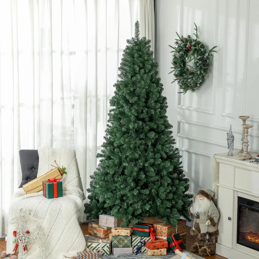 Sapin de Noël Artificiel sans Épines 1064 Branches Vert Malléable Pro