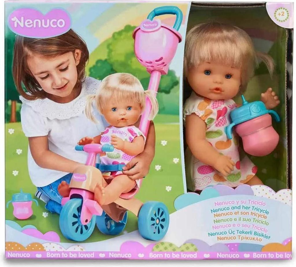 Famosa Nenuco Puppe mit ihrem Dreirad Produktbild 