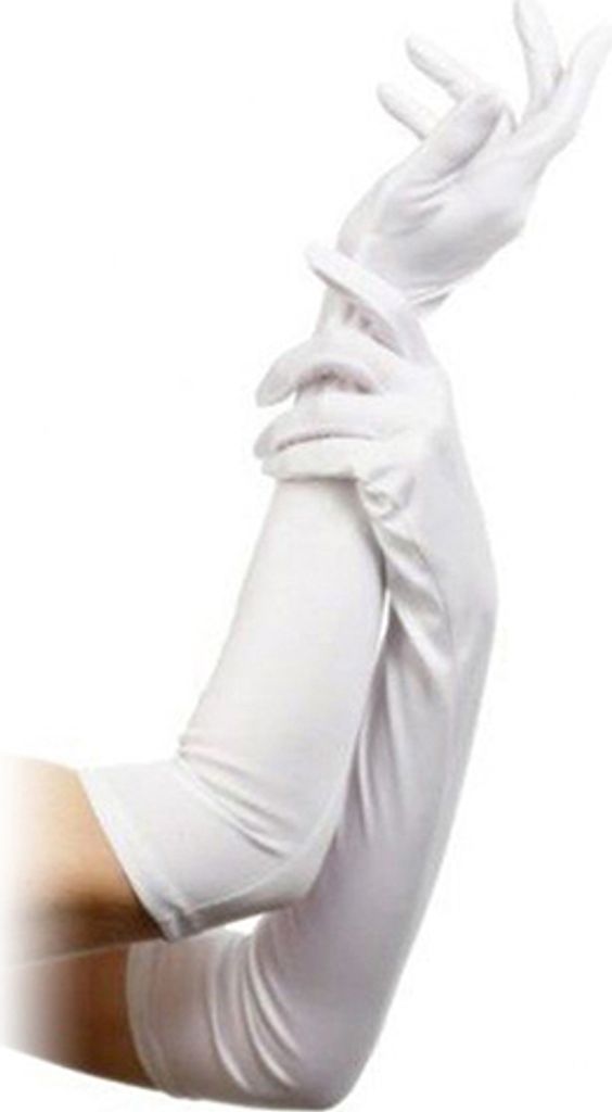 Damenmode Opera Hochzeit Braut Abend Party Prom Kostüm Lange Handschuhe - (weiß)
