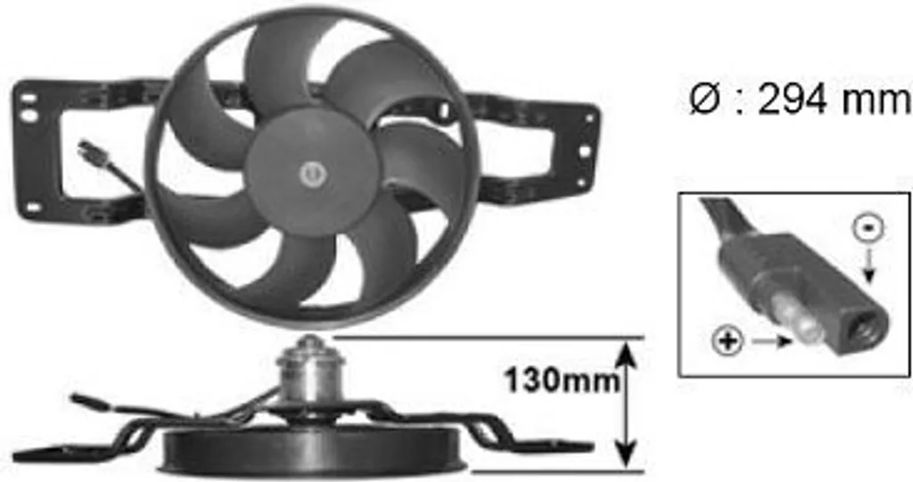 Ventilateur Moteur VAN WEZEL 4342747 Robuste pour Radiateur Twingo (C06)