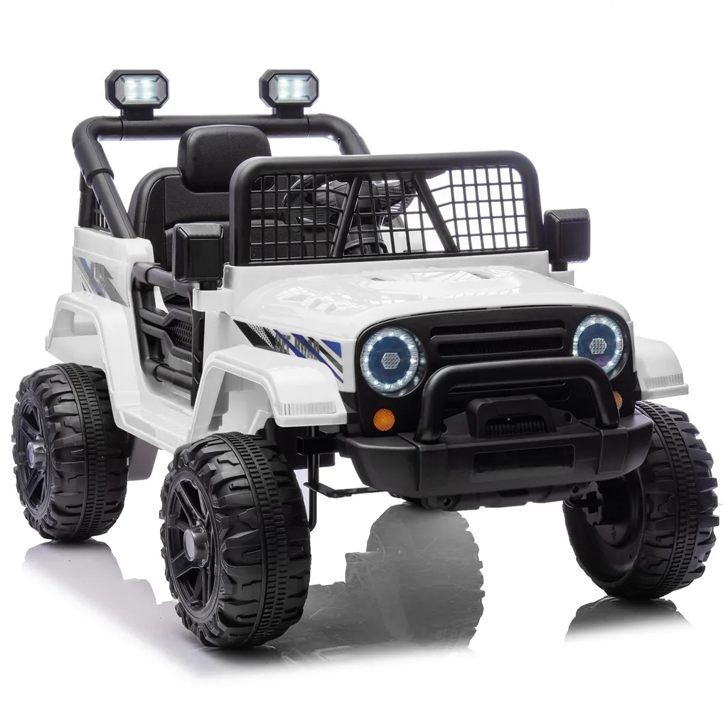 Kinder elektroauto 12V double propulsion FCH blanche pour petits pilotes