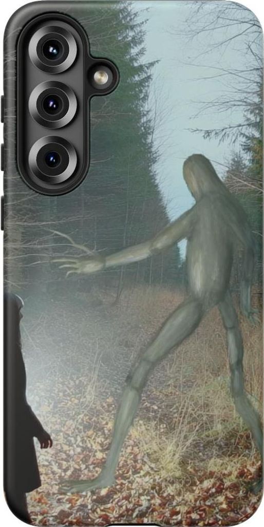 Geheimnisvolle Begegnung im dunklen Wald – Hülle Kompatibel mit Samsung Galaxy S25 Plus