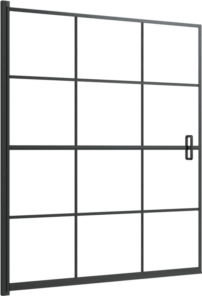 vidaXL Duschkabine ESG 116x140 cm Schwarz Produktbild 