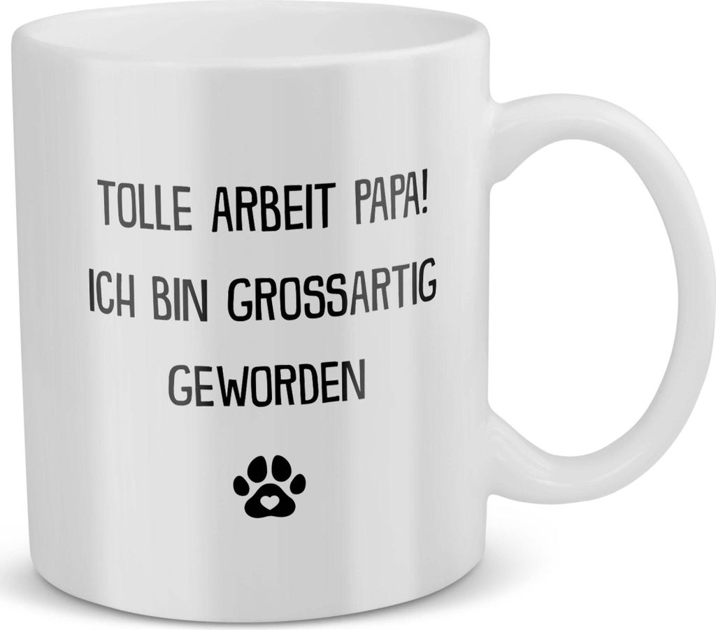 22Feels Bester Hundepapa Tasse Hund Herrchen Geschenk Männer Hundeliebe Welpe Kaffeetasse Haferl Geschenkidee Geburtstag Vatertag Weihnachten