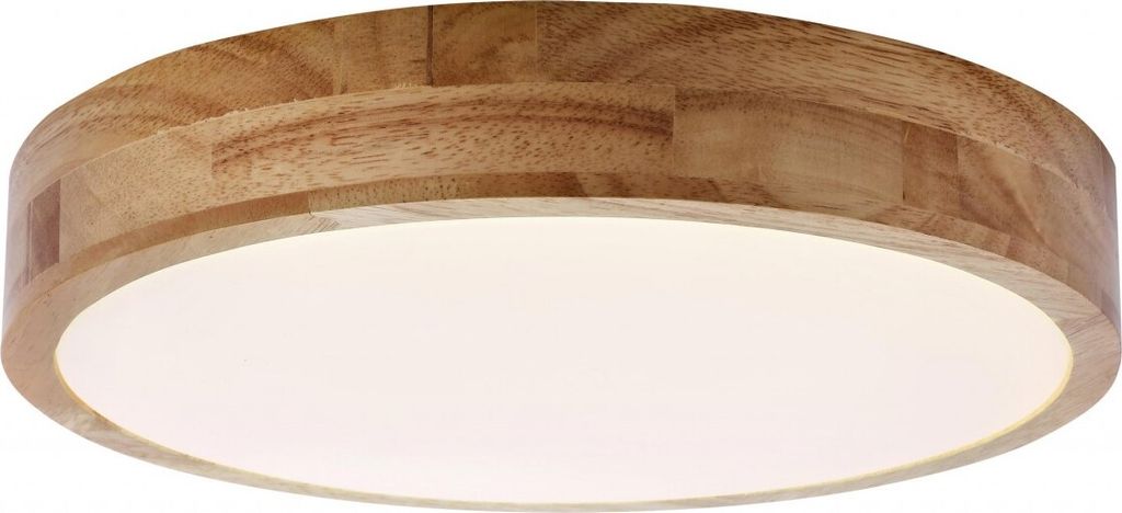 BRILLIANT Slimline LED Wand- und Deckenleuchte 49cm holz hell/weiß Innenleuchten | 1x 60W LED integriert, 4800lm, 3000-6000K | Stufenlos dimmbar