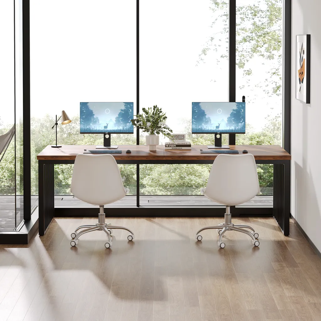 Poste de Travail 180 cm Idéal Bureau à Domicile et Multitâche Professionnel - 2