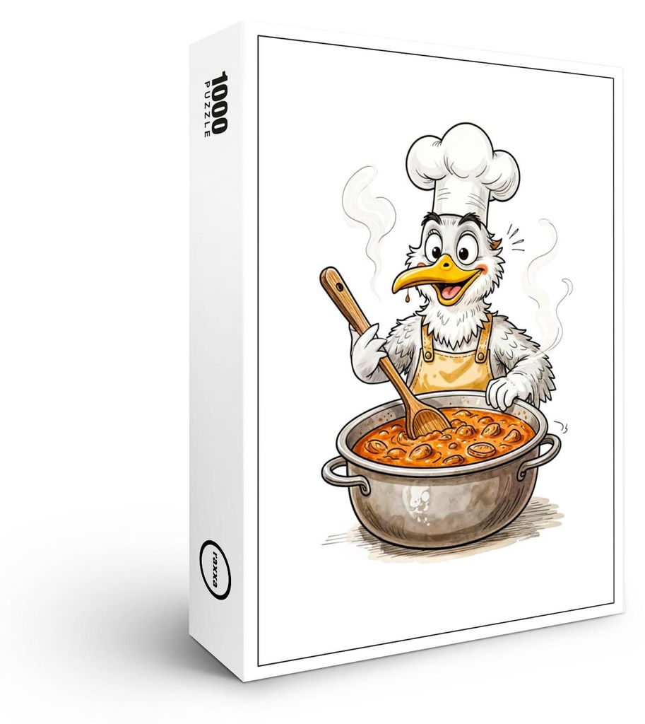 raxxa Premium-Puzzle "Comic Bird Cooking Labskaus", 1000 Teile