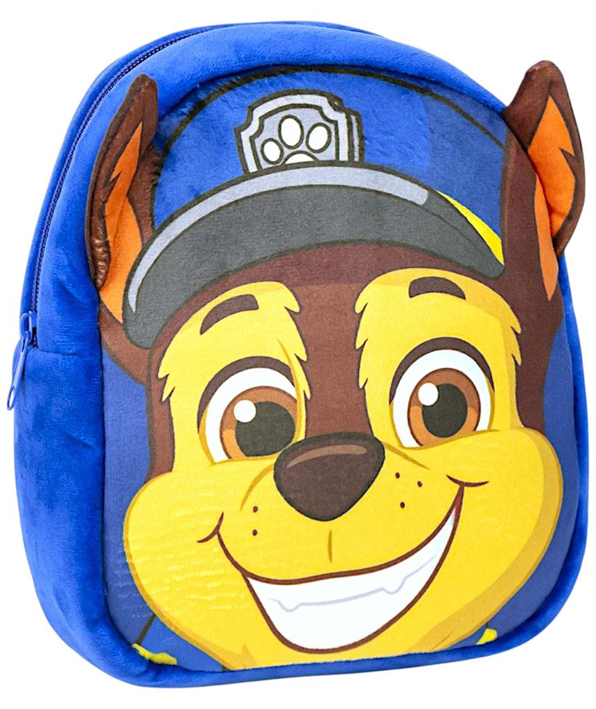 Paw Patrol 3D Kinderrucksack Plüsch 22 cm - Chase kuscheliger Freizeitrucksack