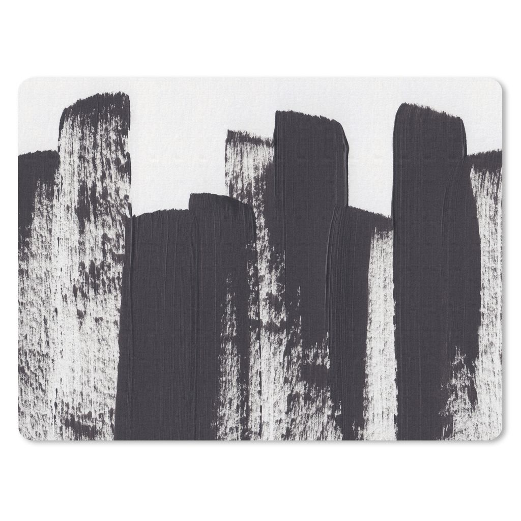 MuchoWow Mauspad Mousepad Farbe - Abstrakt - Schwarz - Weiß 40x30 cm - Mousepads - Maus Mat - Pad - Mausunterlage - Anti Rutsch