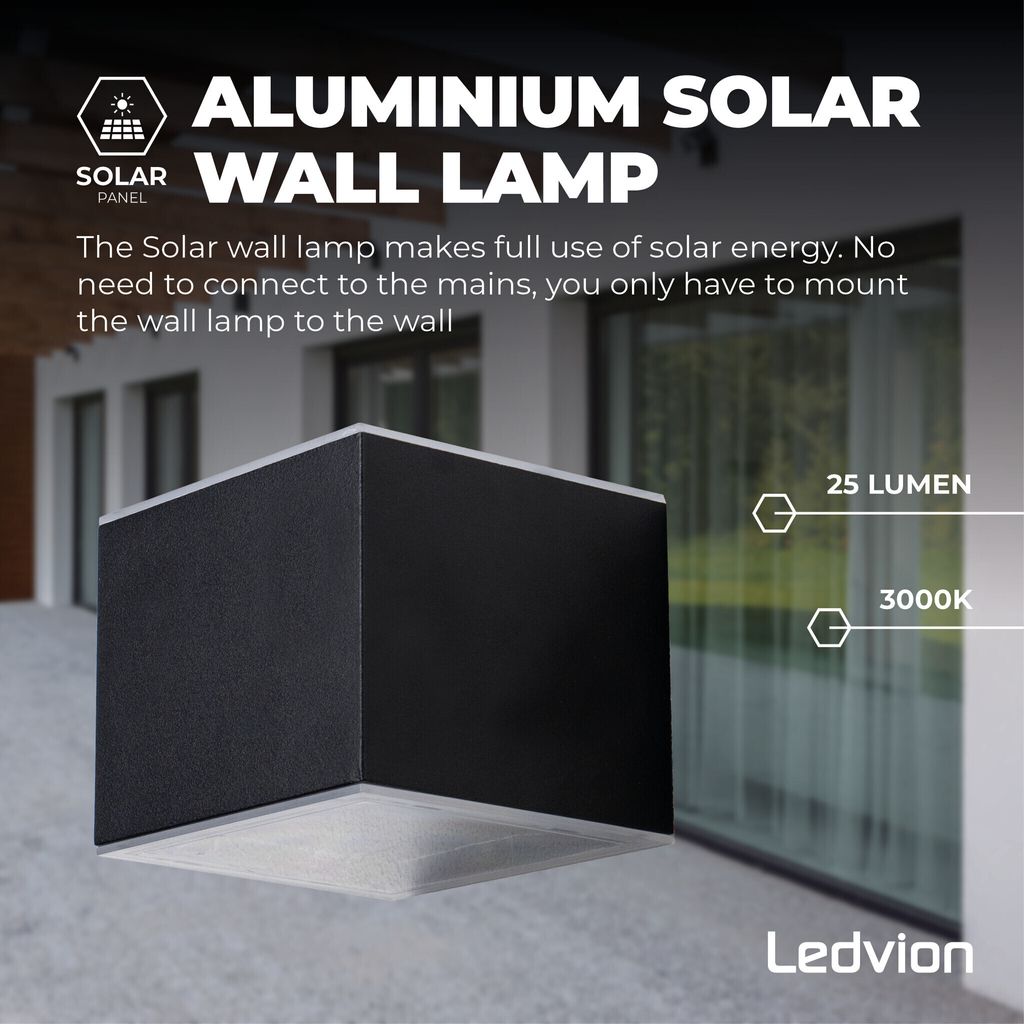 Ledvion Solar Wandleuchte, 1W, 25 Lumen, 3000K, IP44, Produktbild 6