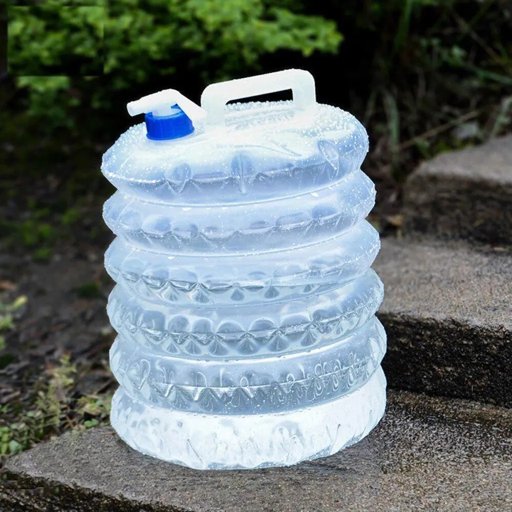 Récipient à eau avec robinet pliable 15L - Réservoir portable camping - 6