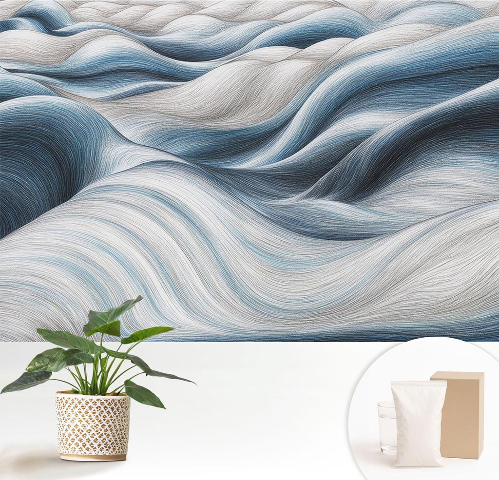 Fototapete - 152x104 cm - Tapete - Wandtapete - Wandbilder - Dekofolie - Tapete Folie - Wand - Dekoration - Wohnzimmer - Sanfte Wellen