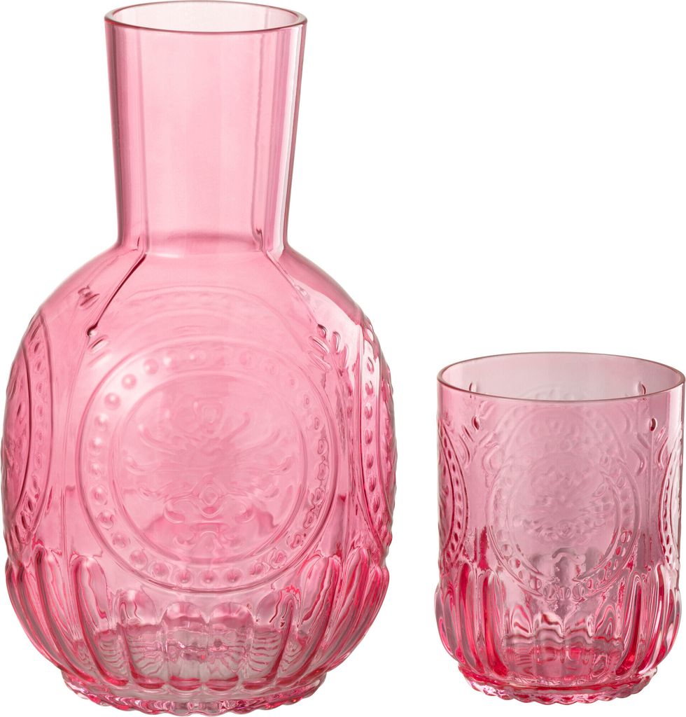 J-Line Karaffe Maya Glas Fuschia