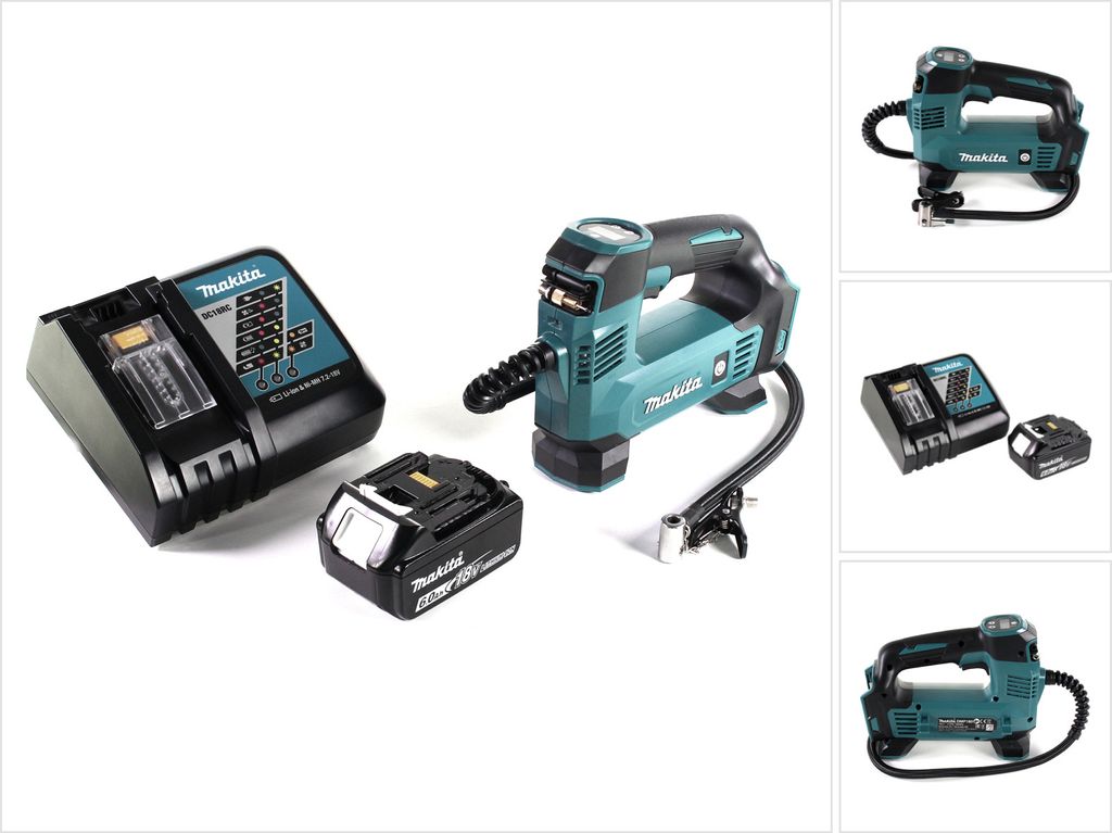 Makita DMP 180 RG1 Akku Kompressor 18 V 8,3 bar + 1x Akku 6,0 Ah + Ladegerät