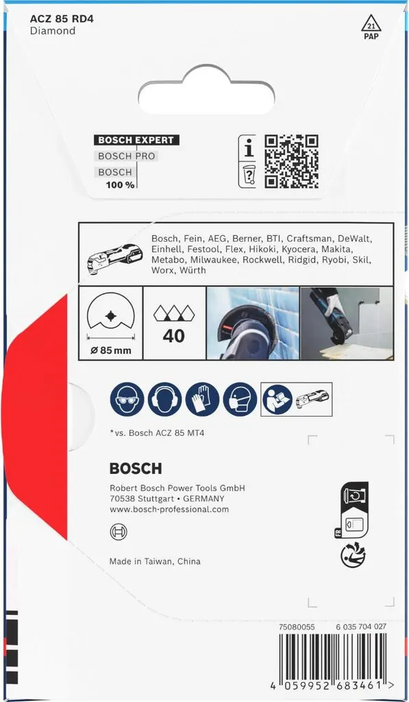Accessorio Multiutensile Bosch ACZ 85 RD4 EXPERT - Taglio Fughe
