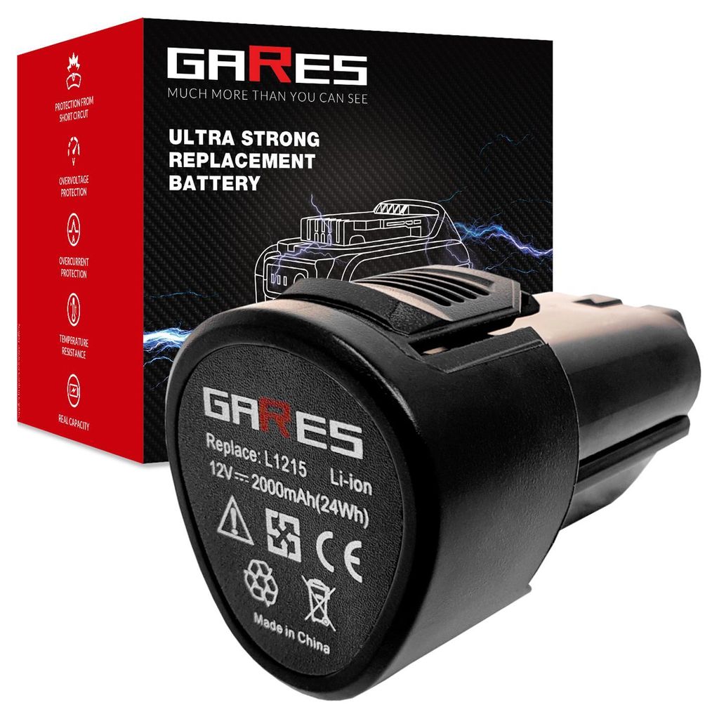 Gares Wkład do Akumulatora AEG L1215R BS12C2 BSS12C | 12 V Zdjęcie produktu 
