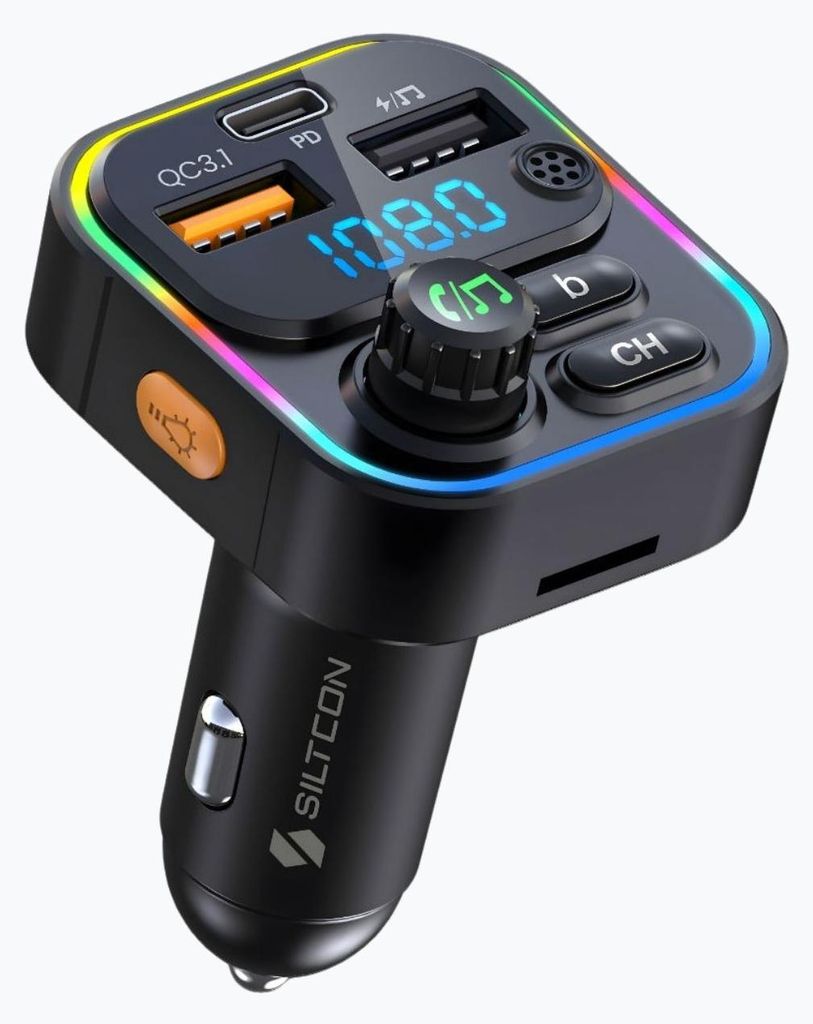 Siltcon® FM Transmitter Bluetooth – USB-C lader 22.5W - Productafbeelding 
