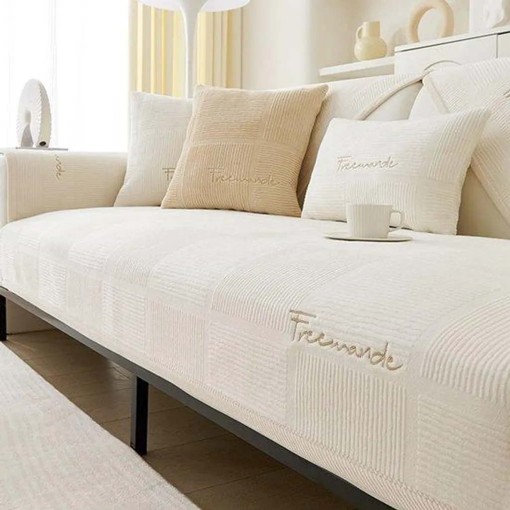 Rénovez votre canapé d'angle avec ce coussin d'assise 90x120 cm blanc