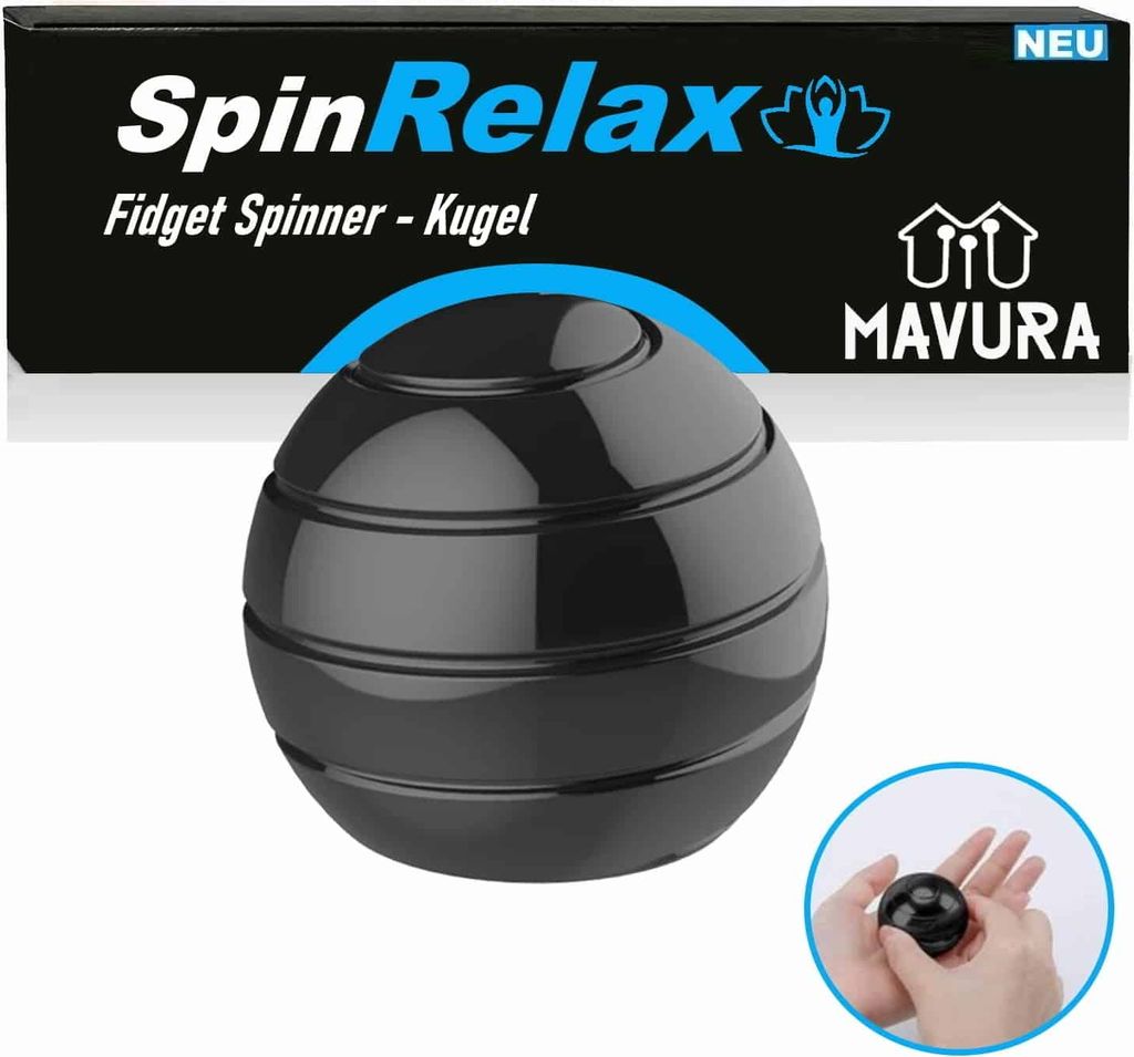 MAVURA Kinetic Schreibtischspielzeug Metal Spinner Ball Stress Abbau Anti Angst