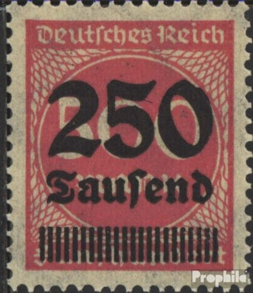 Briefmarken Deutsches Reich 1923 Mi 295II, Satzfehler: 22 statt 21 Striche im Aufdruck postfrisch Hochinflation