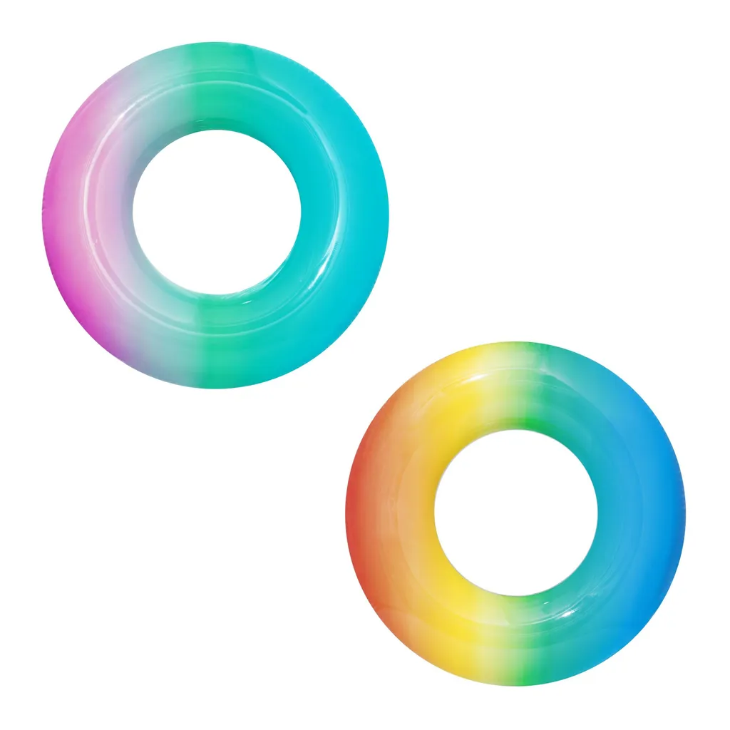 Cercle Gonflable Bestway Arc-en-ciel 91cm - Durable et Anti-Fuites