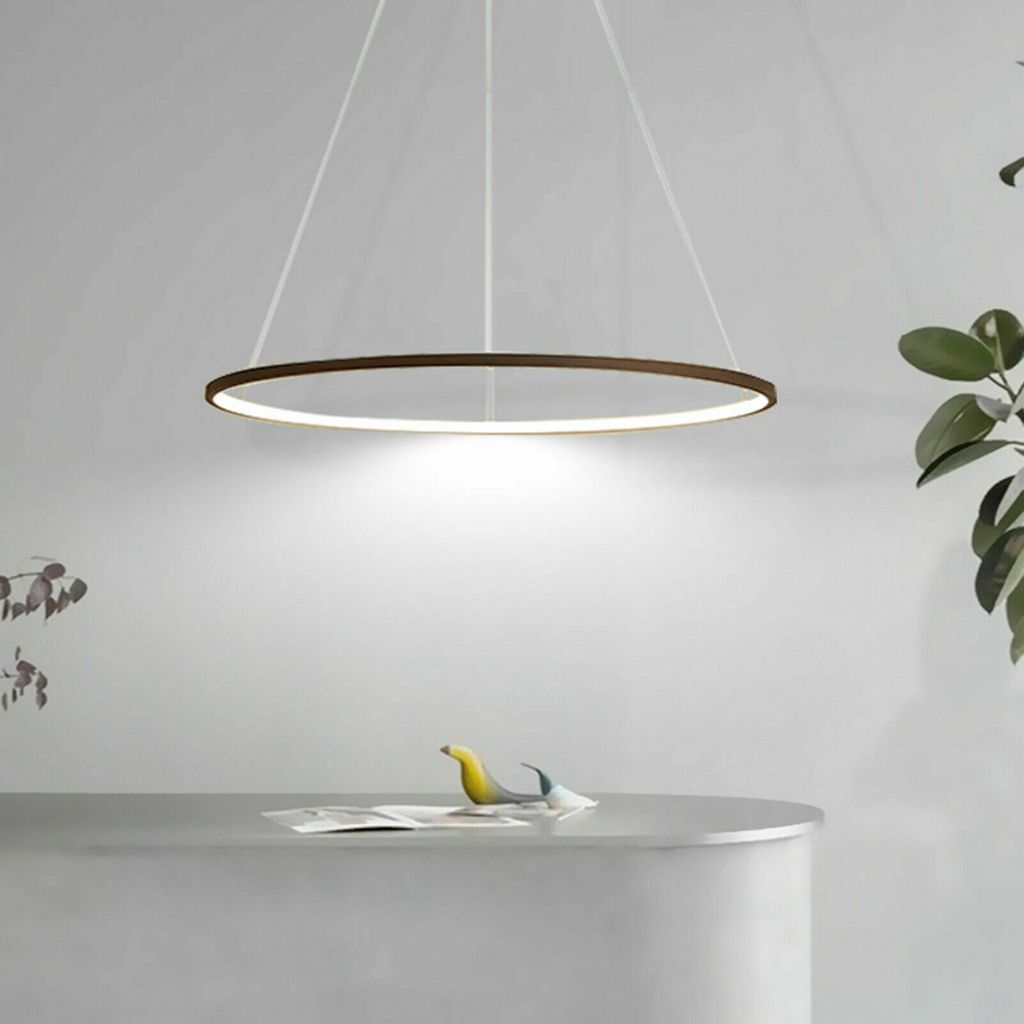 LED Ring Pendelleuchte 3 Farbe Dimmbar Modern Aluminium Produktbild 3
