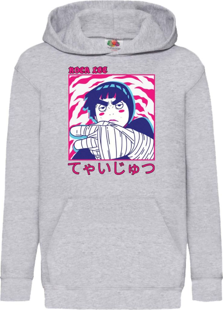 Kinder Kapuzenpullover Naruto Rock Lee 02, 12-13 Jahr - 152 / Grau