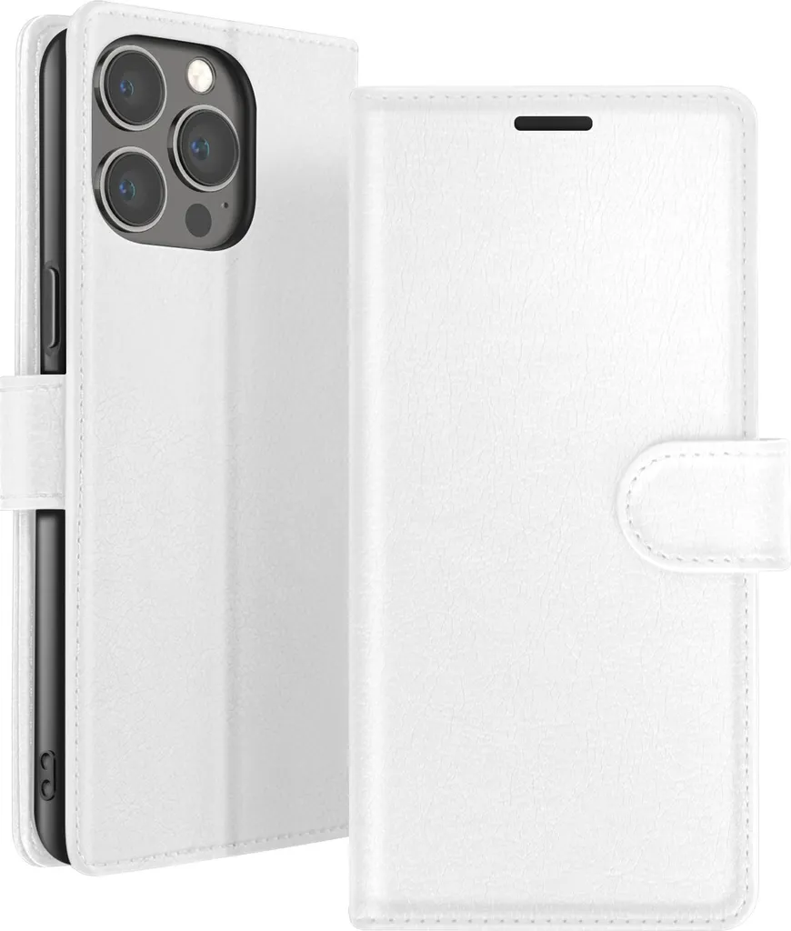 Zanaé iPhone 13 Pro Custodia Portafoglio Bianco | Chiusura Magnetica
