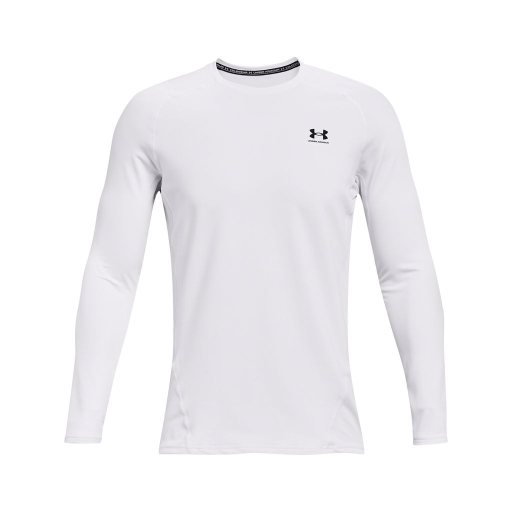 UNDER ARMOUR ColdGear Fitted Crew Sweatshirt Herren 100 - white/black M