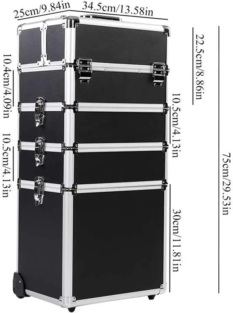 Boîte à Outils Portable 4 en 1 Multifonctionnelle Structure Aluminium