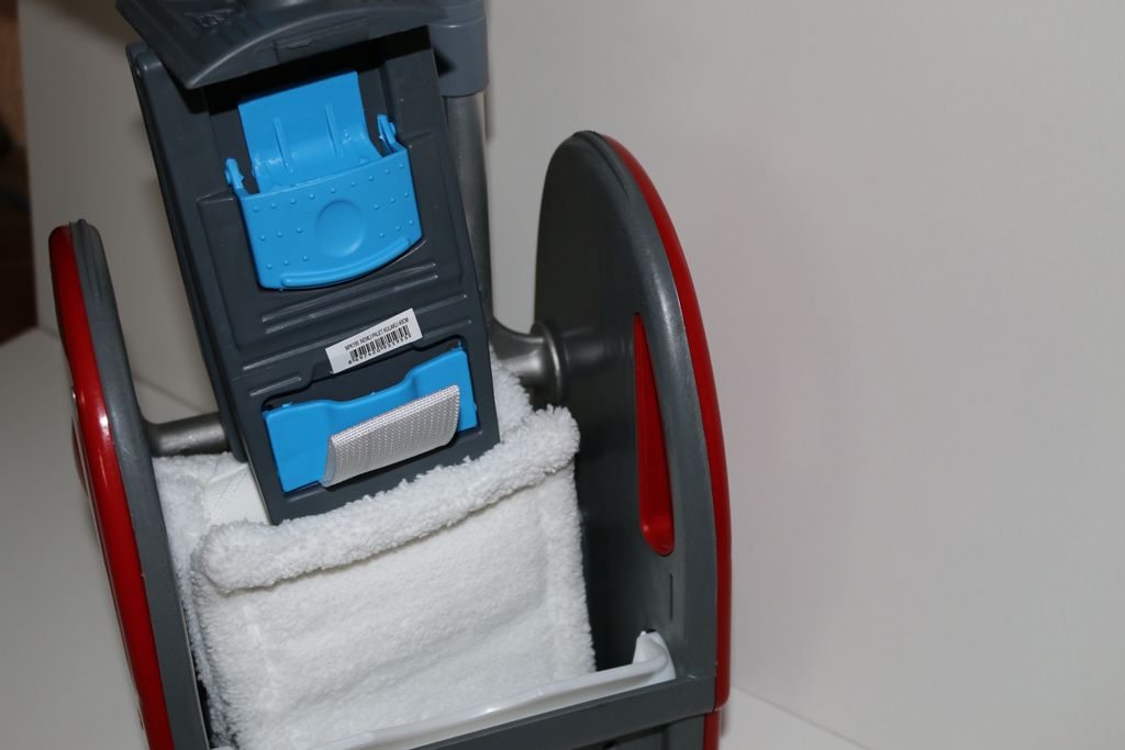 CleanSV® Wischset PE 50 - Reinigungswagen PE Mit Presse, MopSet 50 Cm: 3 Baumwollmop, Halter, Telskopstiehl