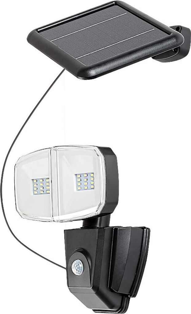 Rabalux 77012 Solarleuchte Zlarin, 12W, 4000K, 700lm, schwarz-weiß, neutralweiß, 23cm