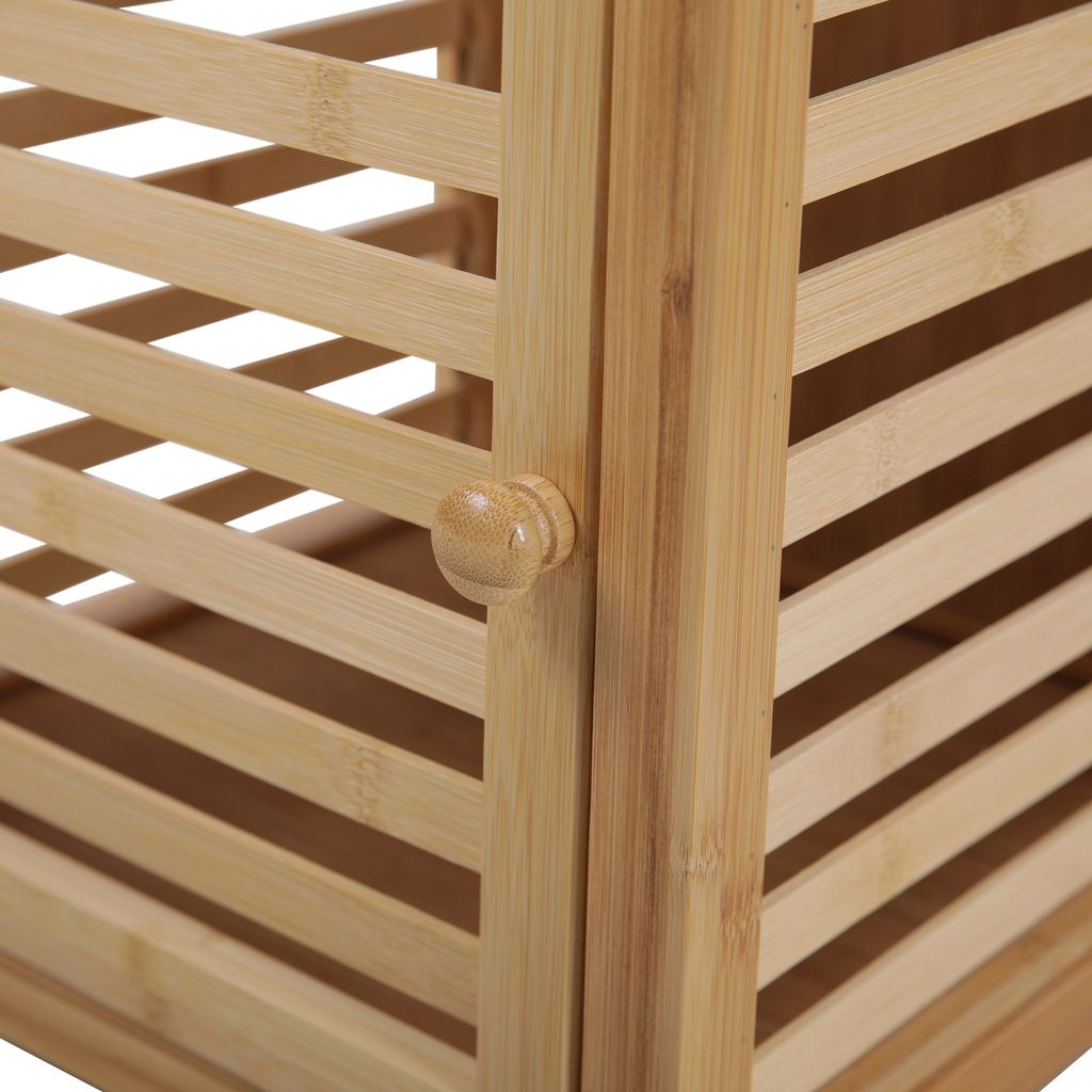 SVITA Badregal S mit Tr Natur Bambus Badezimmerschrank